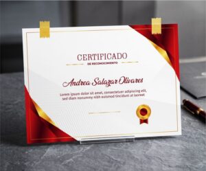 Impresión de diplomas corporativos y certificados de capacitación en papel opalina y texturado para empresas en Calama.