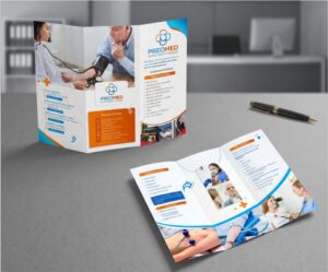 Impresión de dípticos y trípticos corporativos a full color en papel couché para presentaciones y ferias de empresas en Calix Calama.